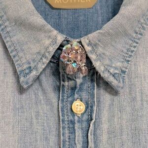 VINTAGE Crystal Cha Cha Bead Button Cover